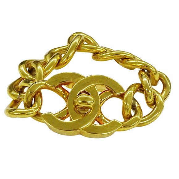 CHANEL Gold Logo Charm Bracelet - Picture 3 of 12